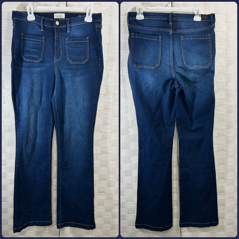 Nicole Miller New York Dark Blue Women's high rise bootcut jeans - Picture 3 of 7